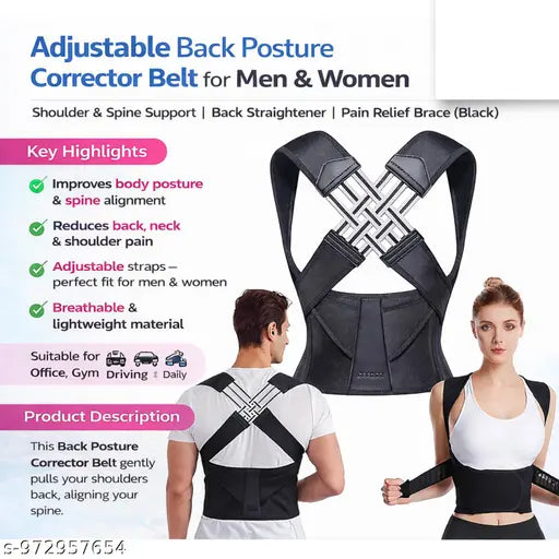 Adjustable X-cross back posture corrector