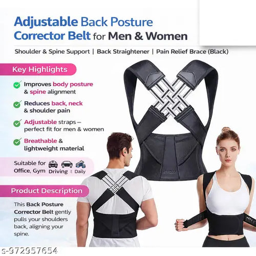 Adjustable X-cross back posture corrector